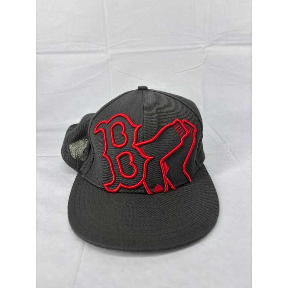 New Era Boston Red Sox 59FIFTY Fitted MLB Baseball Hat Cap Mens Black 7 1/2